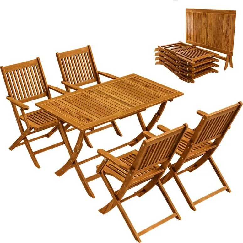 Градински комплект за 4 лица Sydney Komfort от акациева дървесина