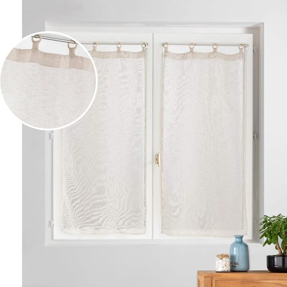 Бежови завеси в комплект от 2 бр. 60x160 cm Minalisa – douceur d'intérieur