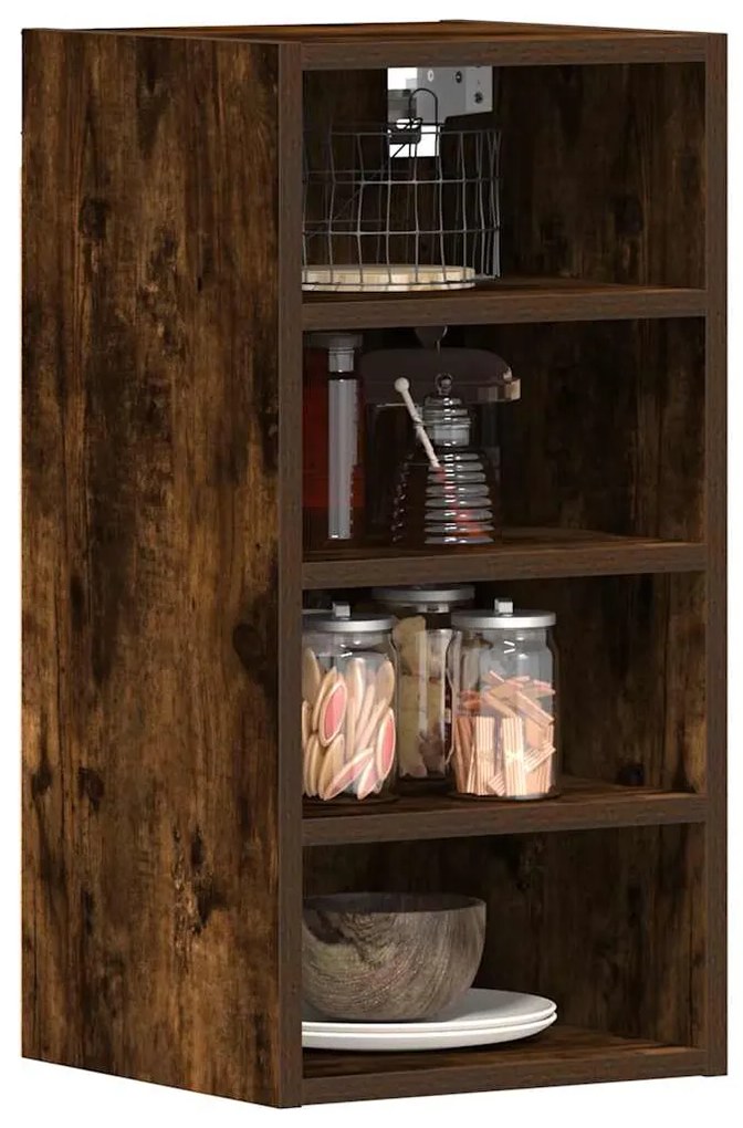 854170 vidaXL Висящ шкаф "Рига" опушен дъб 30x29,5x60 см Инженерно дърво