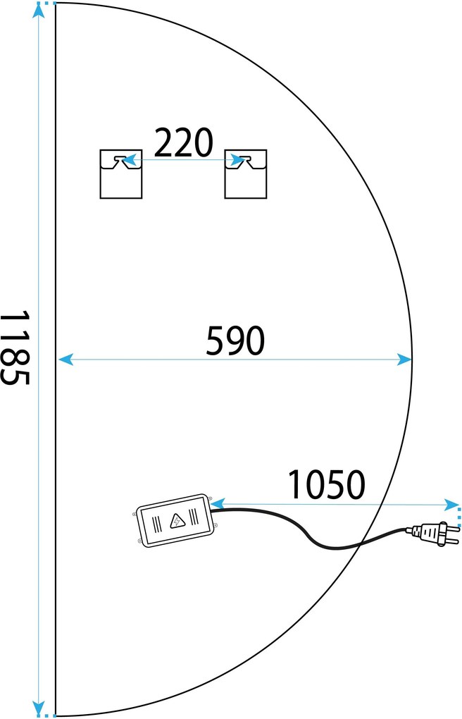 Огледало LED 120x60 YH-3360