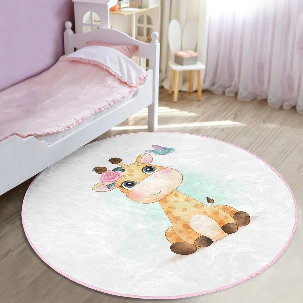 Бял детски килим ø 80 cm Comfort - Mila Home