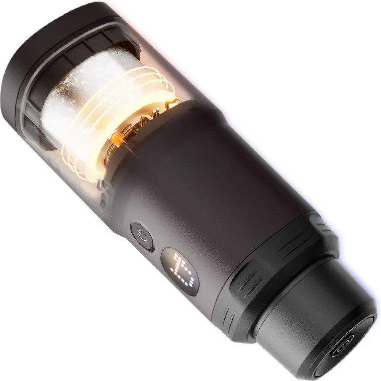 Преносима еспресо машина Wacaco Pixapresso, 20 bar, 9000 mAh, 120 мл, Мляно + капсули, LED тъч контрол, Червен