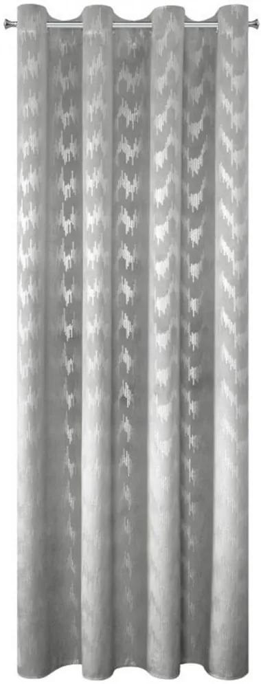 Стилни сребърни завеси с халки за окачване 140 x 250 cm