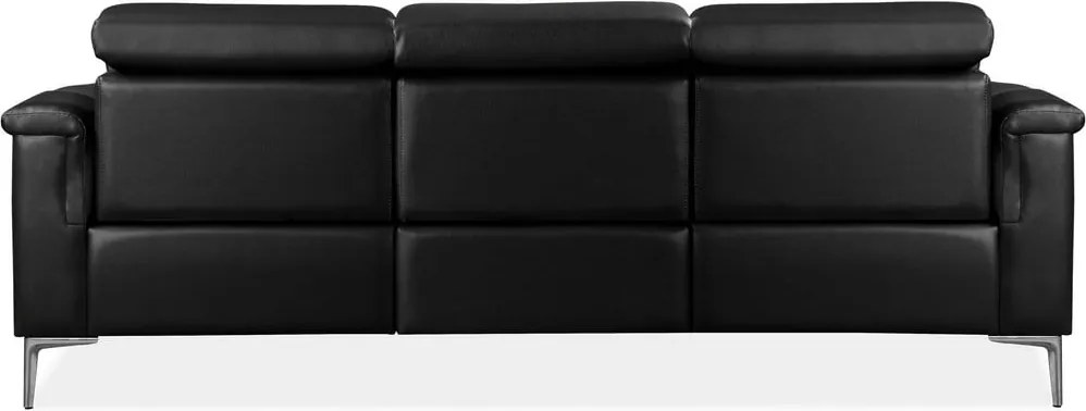 Черен диван от изкуствена кожа 222 cm Lund – Støraa