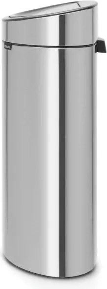 Кош за боклук Brabantia Touch Bin New 650532, 40 л, Безшумно и плавно затваряне, Плосък гръб, Инокс/мат