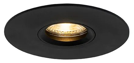 Комплект от 6 Модерен вграден прожектор черен 12 см - Buco