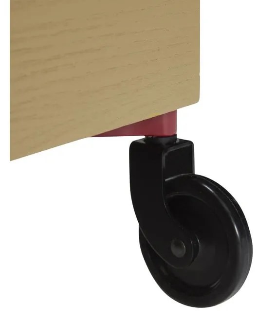 Количка от ясенова дървесина на колела 42x37 cm Fresh - Hübsch