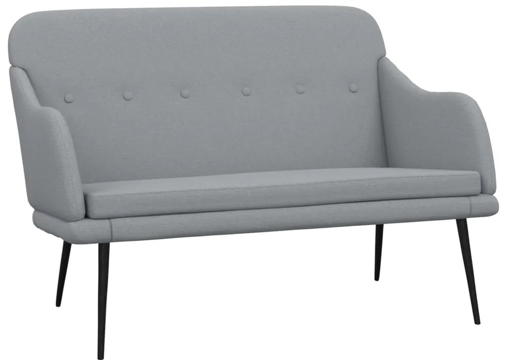 351483 vidaXL Пейка, светлосива, 110x76x80 см, плат