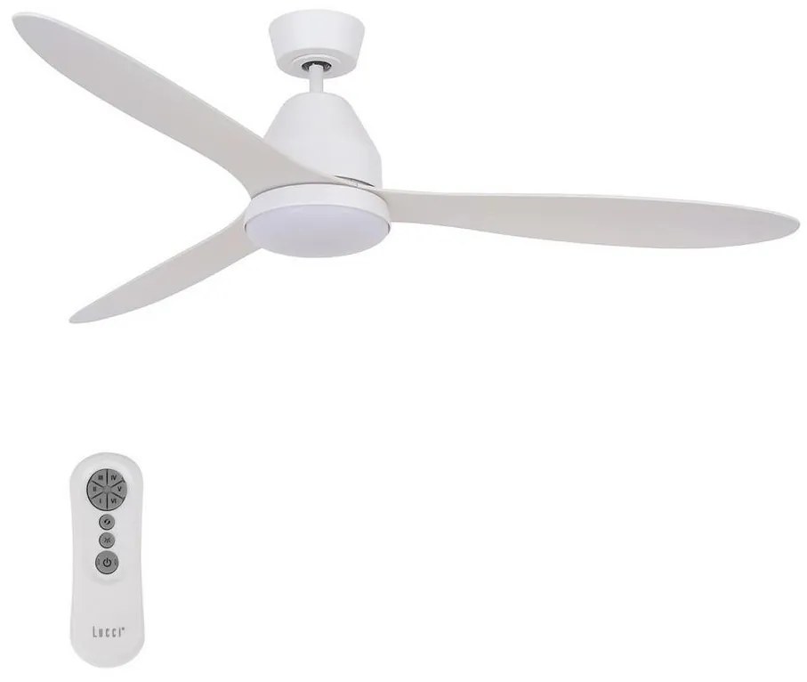 Lucci air 213043 - LED Вентилатор за таван WHITEHAVEN GX53/17W/230V бял + д.у.