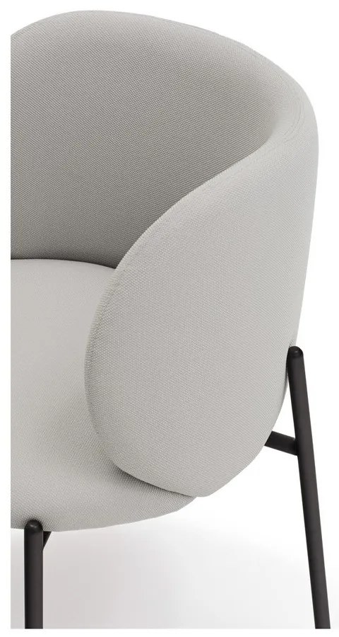 Светлосиви тапицирани трапезни столове в комплект 2 бр. Mogi – Teulat