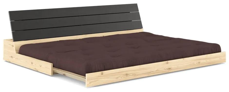 Тъмнокафяв разтегателен диван 196 cm Base – Karup Design