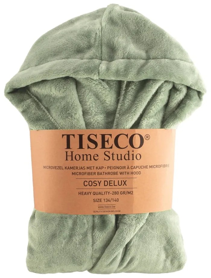 Зелена детска хавлия размер 122-128 от микроплюш Delux – Tiseco Home Studio