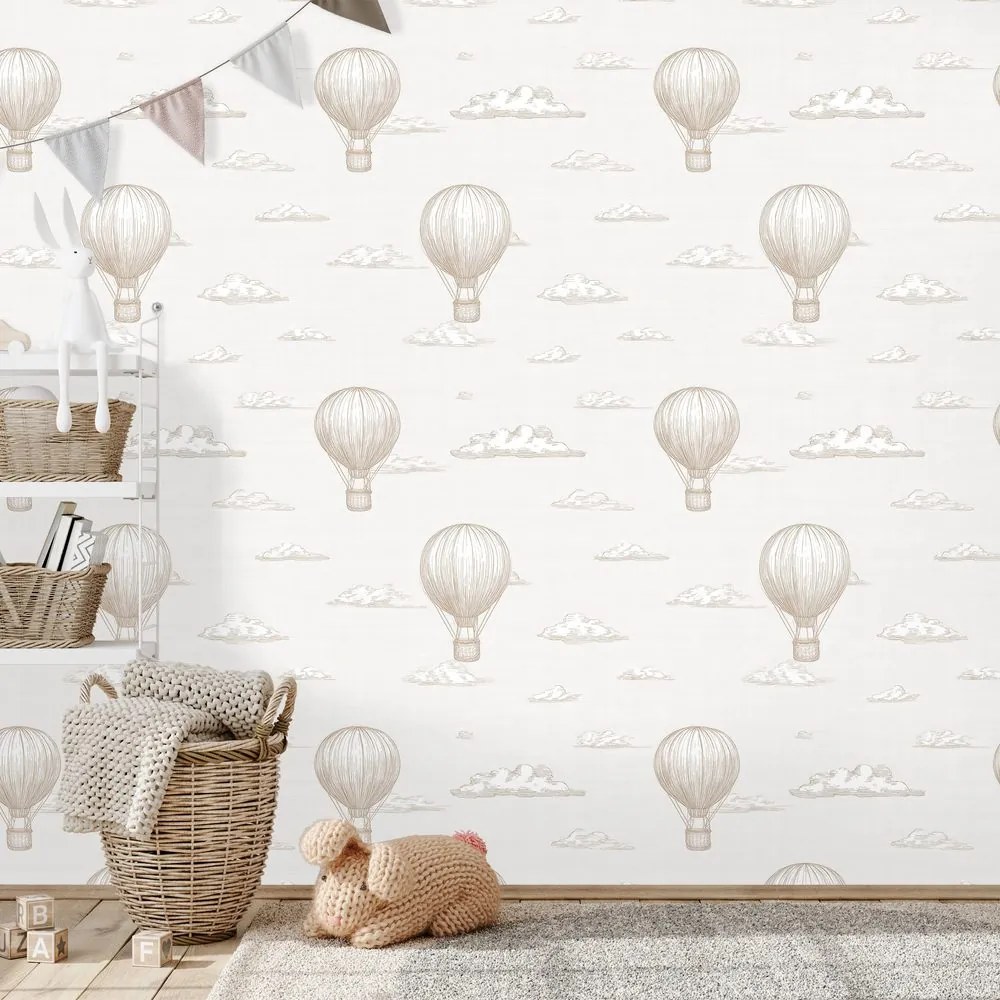 Самозалепващ тапет – Балони с горещ въздух в облаците