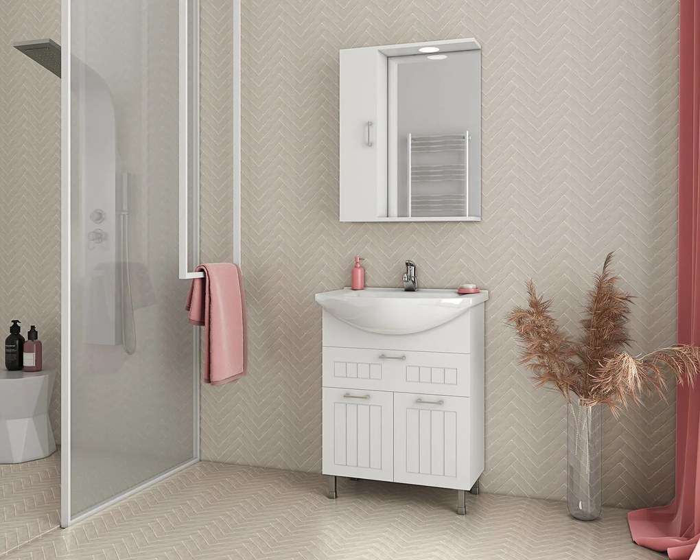 Огледало с ляво cabinet Drop Ritmo 65-White