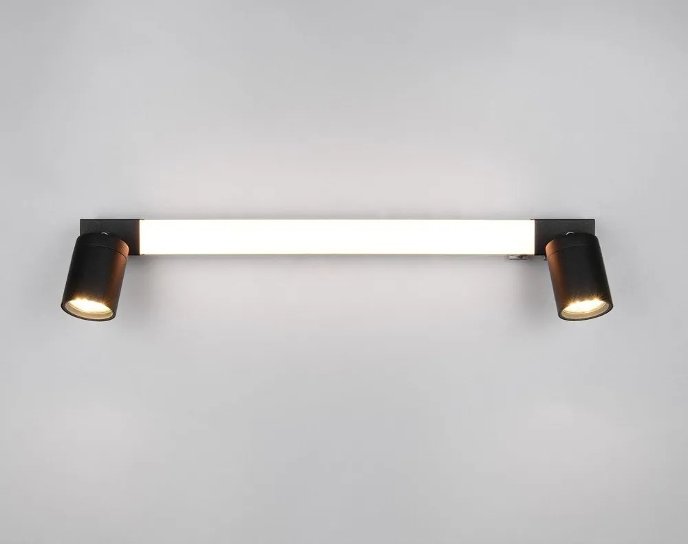 Матово черно LED стенна лампа Enrico – Trio