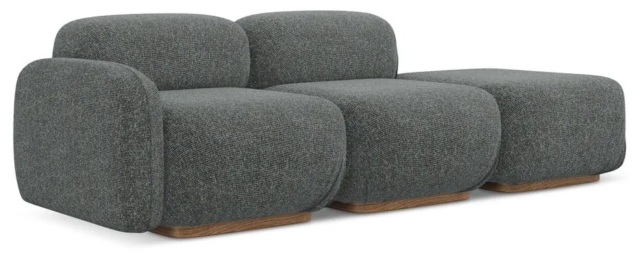 Сив модулна лежанка (ляв ъгъл) Ailani – Makamii