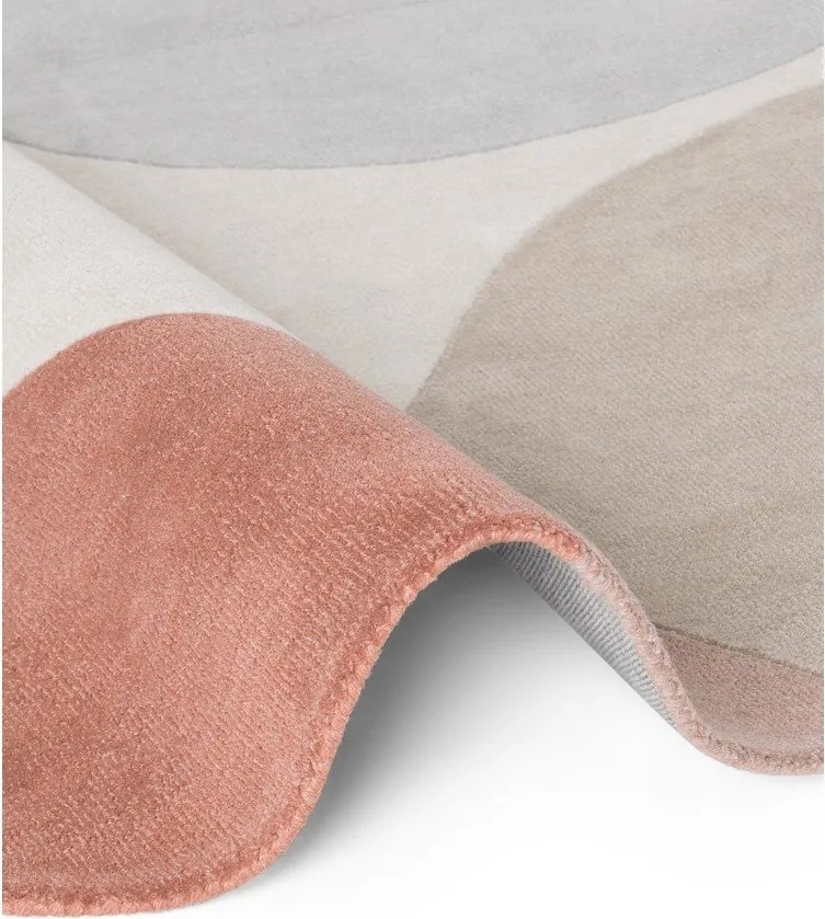 Бежов ръчно изработен вълнен кръгъл килим ø 160 cm Hackney Clarissa – Ted Baker