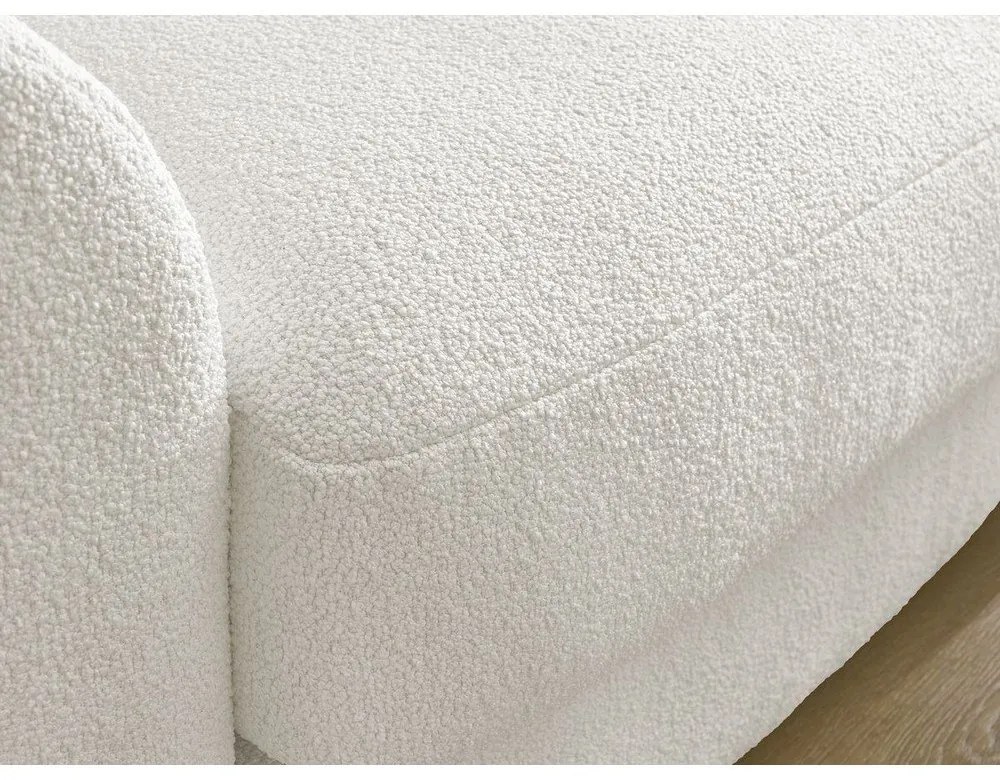 Бял ъглов диван от букле (десен ъгъл) Leonore – Bobochic Paris