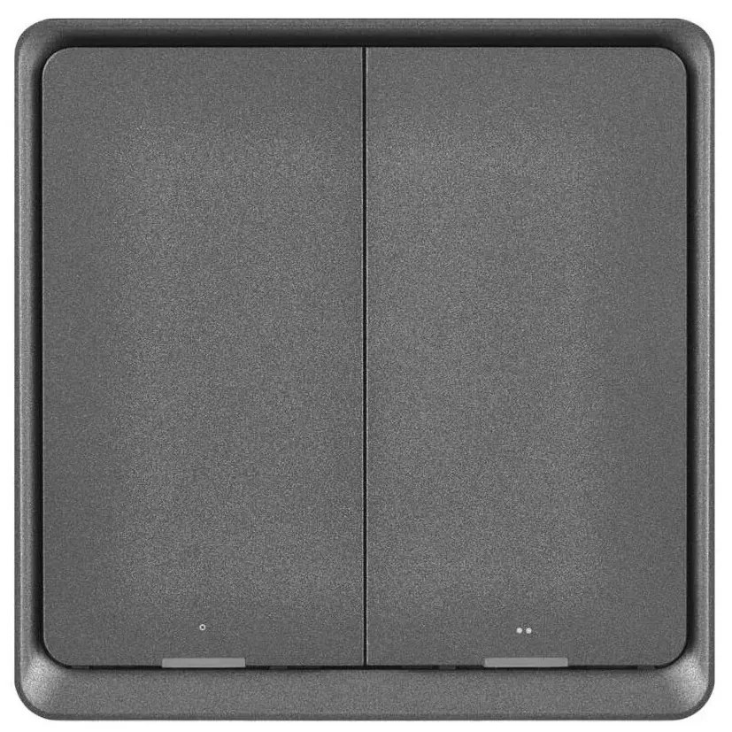 Превключвател с 2 бутона GoSmart 1xCR2430 Tuya черен