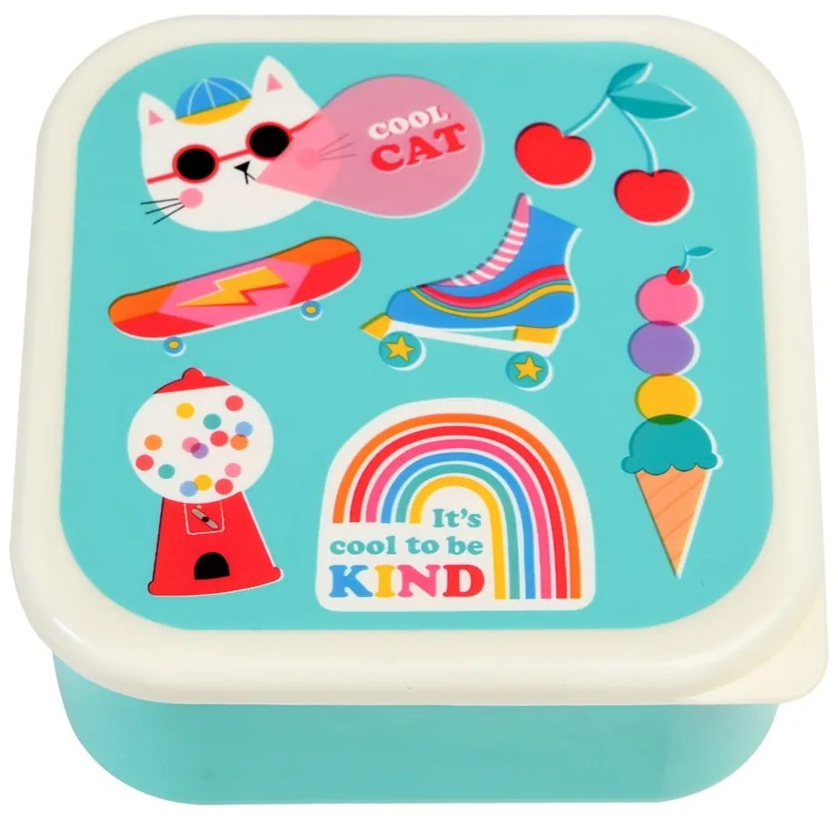 Тюркоазени детски кутии за храна 3 бр. Top Banana – Rex London