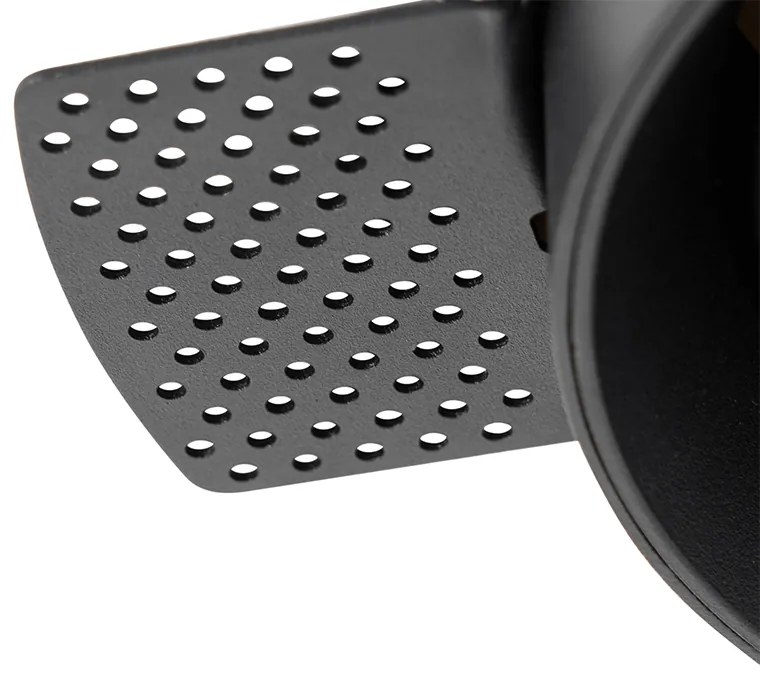 Модерен вграден прожектор черен GU10 AR111 кръгъл без рамка - Oneon Honey