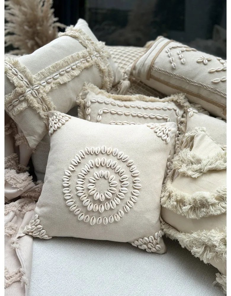 Памучна калъфка за възглавница 43x43 cm Seashells – Mioli Decor