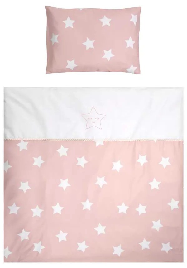 LORELLI Classic Сет за люлка FIRST DREAMS ЗВЕЗДИ PALE BLUSH