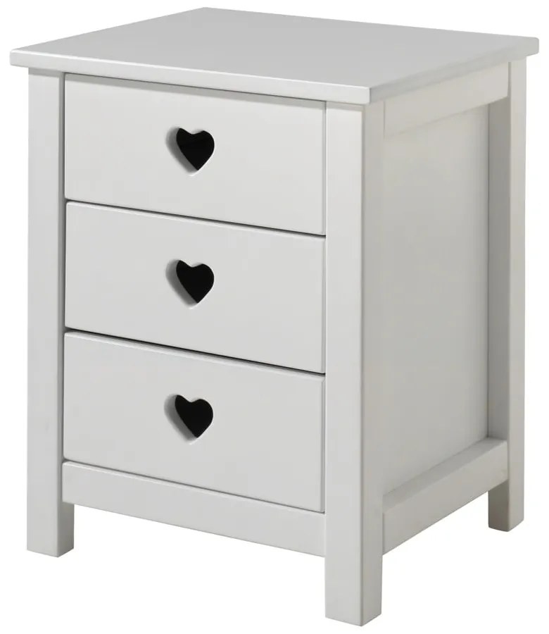 Бяло детско нощно шкафче Amori - Vipack