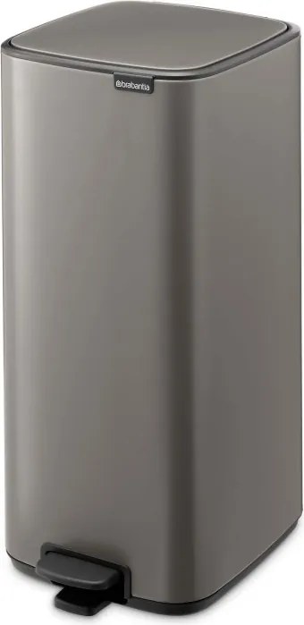 Кош за боклук Brabantia Bo Pedal 1010129, 30 л, Леко затваряне, Противоплъзгаща основа, Сив