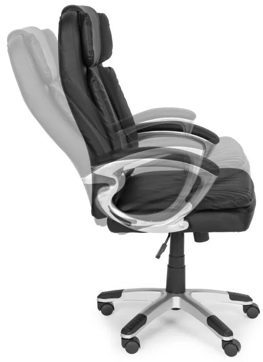 Ергономичен кожен офис стол с двойна подложка