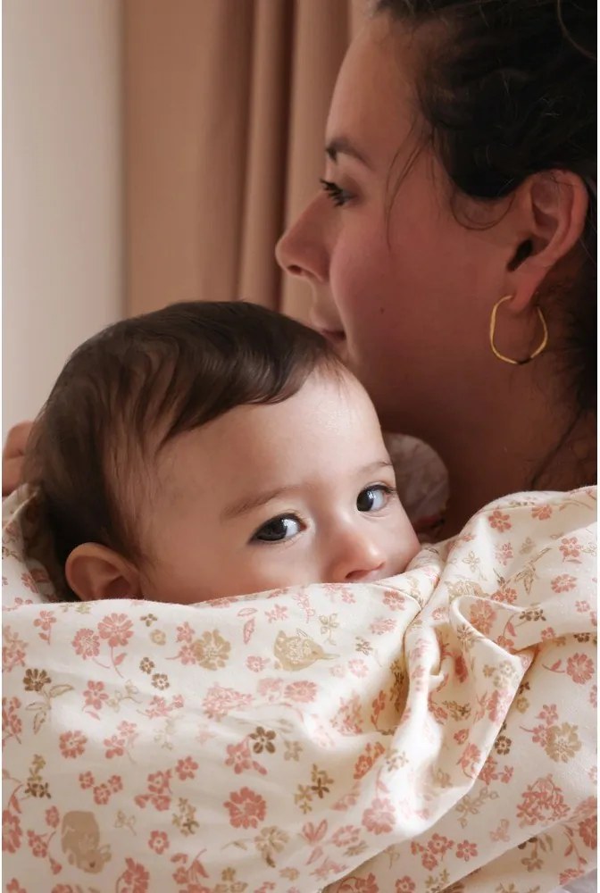 Бежово детско спално бельо от органичен памук 70x100 cm Augusta – Cam Cam Copenhagen