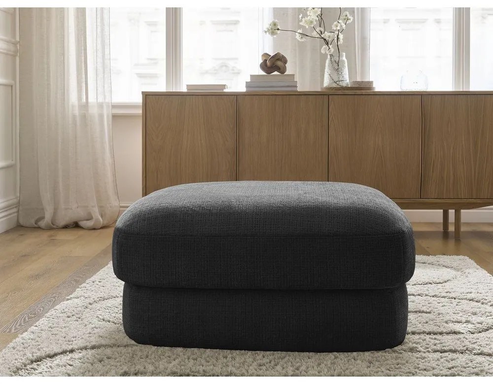 Черна шенилова табуретка Leonore – Bobochic Paris