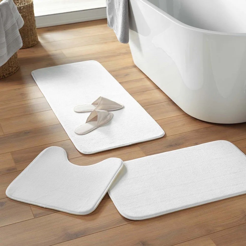 Бял килим за баня WC 45x45 cm Vitamine – douceur d'intérieur