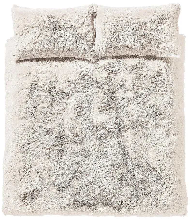 Бяло спално бельо за двойно легло от микроплюш 230x220 cm Cuddly - Catherine Lansfield