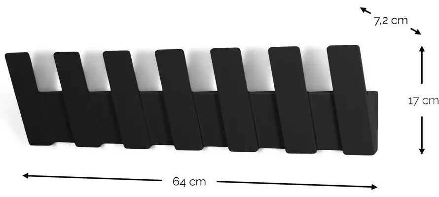 Кафяво-сива метална стенна закачалка 64 cm Angle – Spinder Design