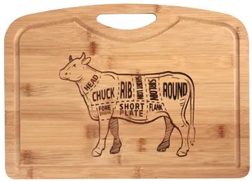 Бамбукова гравирана дъска с улей 39х28х1.5cm (BW1060L)