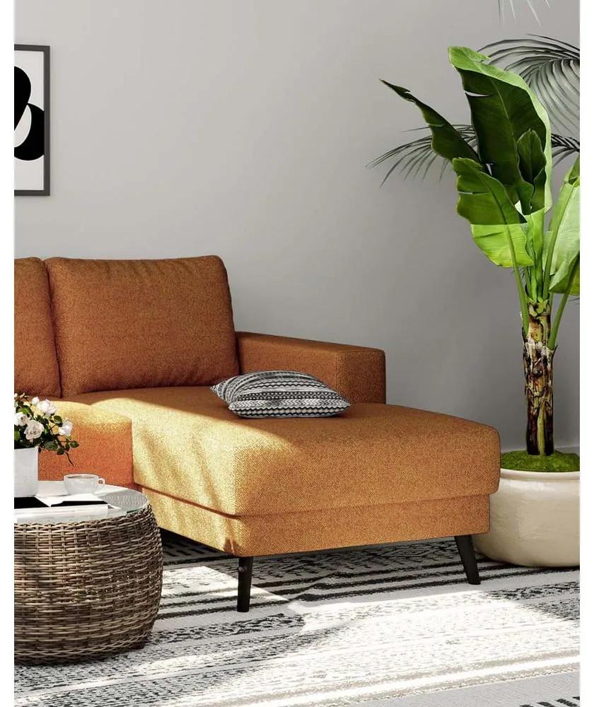 Оранжев ъглов диван (десен ъгъл) Fynn - Ghado