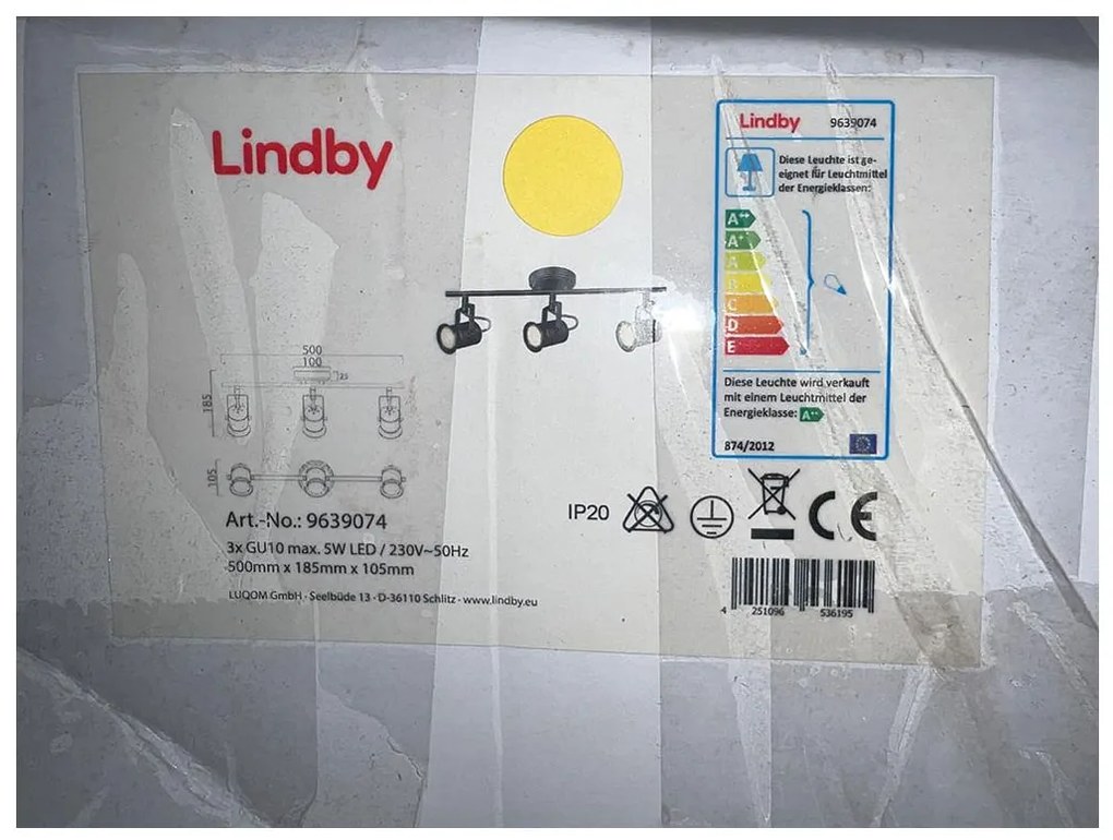 Lindby - Спот CANSU 3xGU10/5W/230V