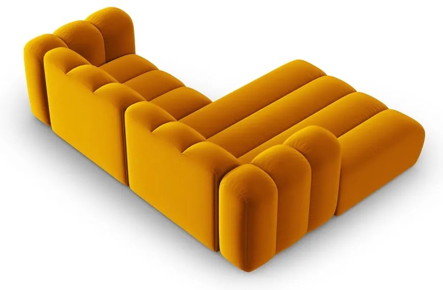 Жълт ъглов диван (ляв ъгъл) Lupine – Micadoni Home