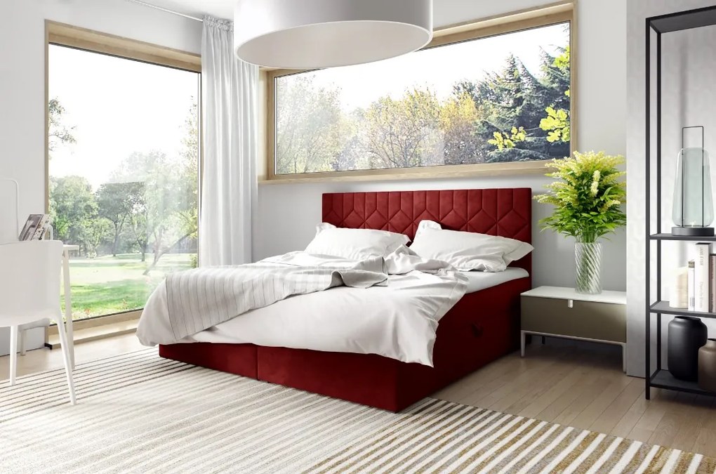 Тапицирано легло Box 5-Prasino-160 x 200