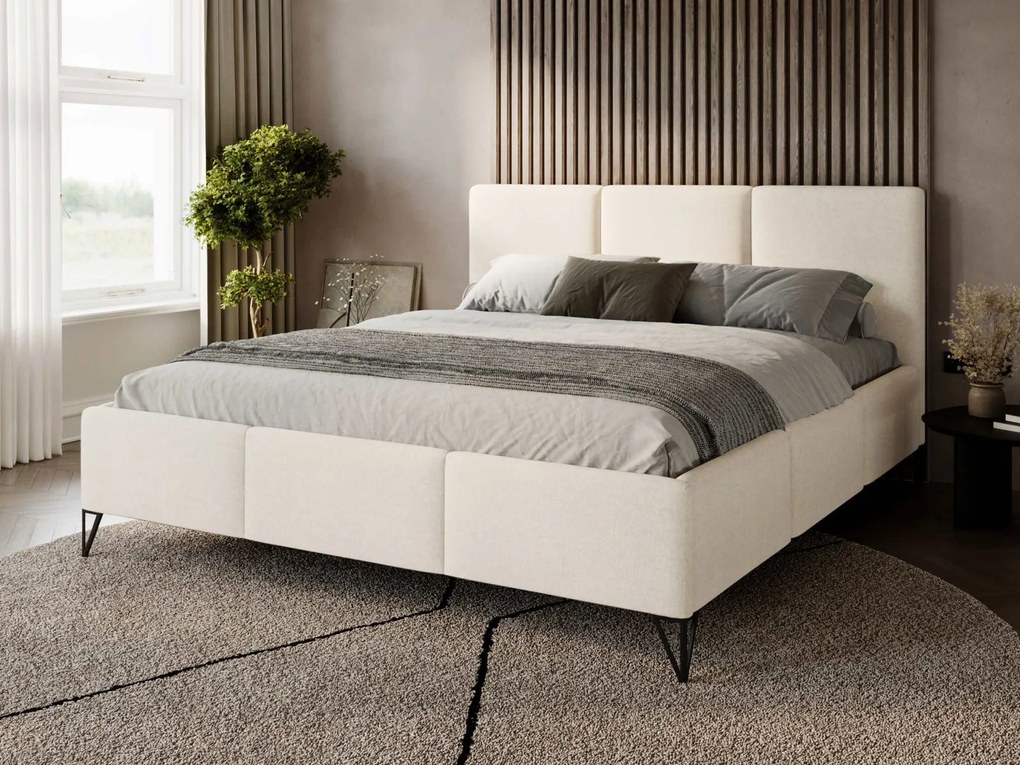 Облегнато легло Loren-Светлобежово-140 x 200