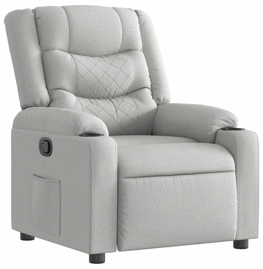 4019928 vidaXL Recliner Chair Cloud Grey Fabric