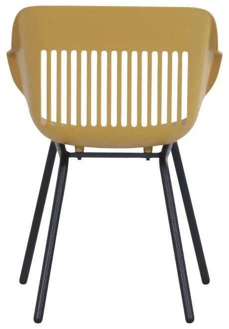 Пластмасови градински столове в цвят охра и жълто в комплект от 2 броя Jill Rondo - Hartman