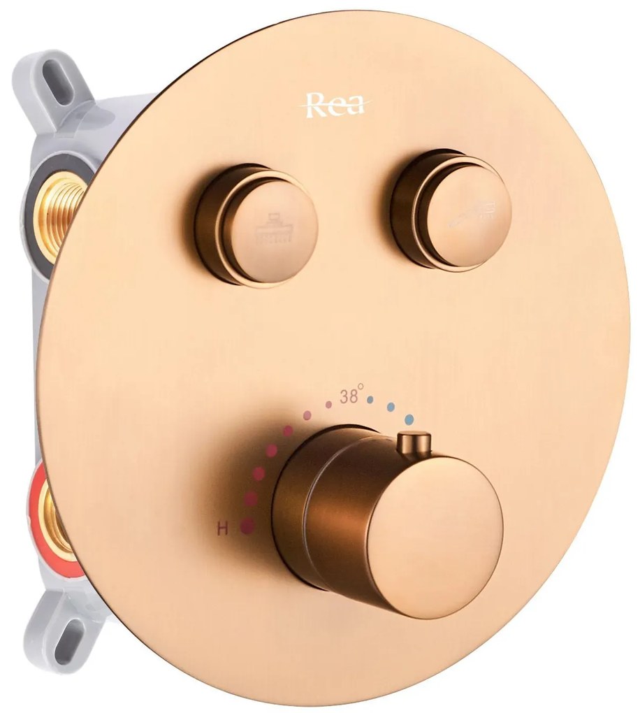 ДУШ СИСТЕМА за вграден монтаж Rea LUNGO COPPER BRUSH BOX