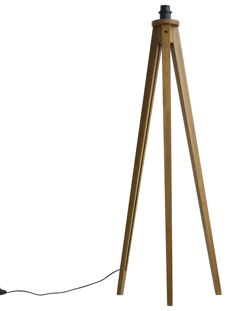 Рустикална подова лампа триножник винтидж дърво - Tripod Classic