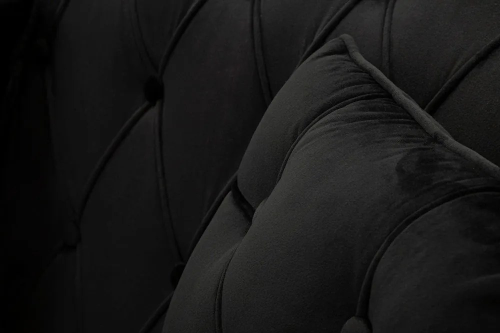 Черен кадифен диван 130 cm Budapest – Mauro Ferretti