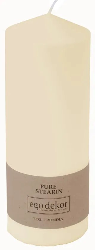 Кремавобяла свещ Връх, време за горене 50 ч. Eco - Eco candles by Ego dekor