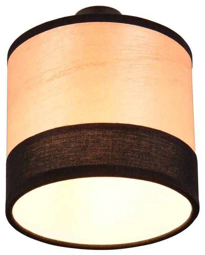 Стенна лампа в черен и естествен цвят ø 12 cm Bolzano - Trio