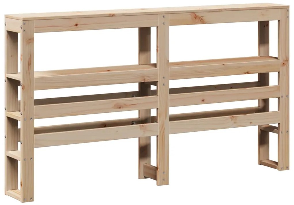 850884 vidaXL Горна табла с рафтове, 140 см, масивно дърво бор