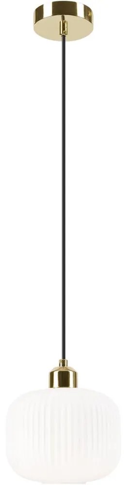 Пендел HARMA 1xE27/15W/230V Ø 20 см бял/златист